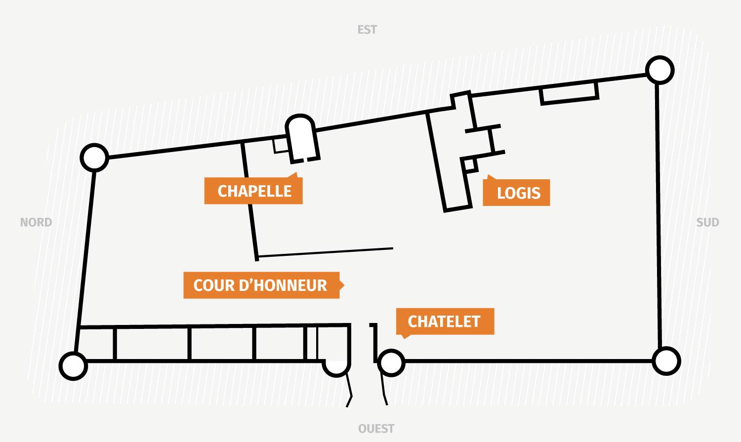 Plan général du Chateau de Mortiercrolles
